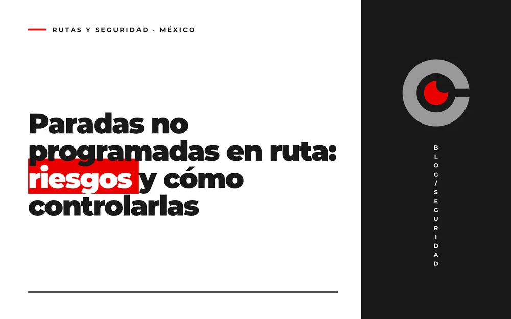 Paradas no programadas en ruta: riesgos y cómo controlarlas